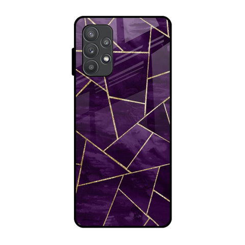 Geometric Purple Samsung Galaxy A52s 5G Glass Back Cover Online