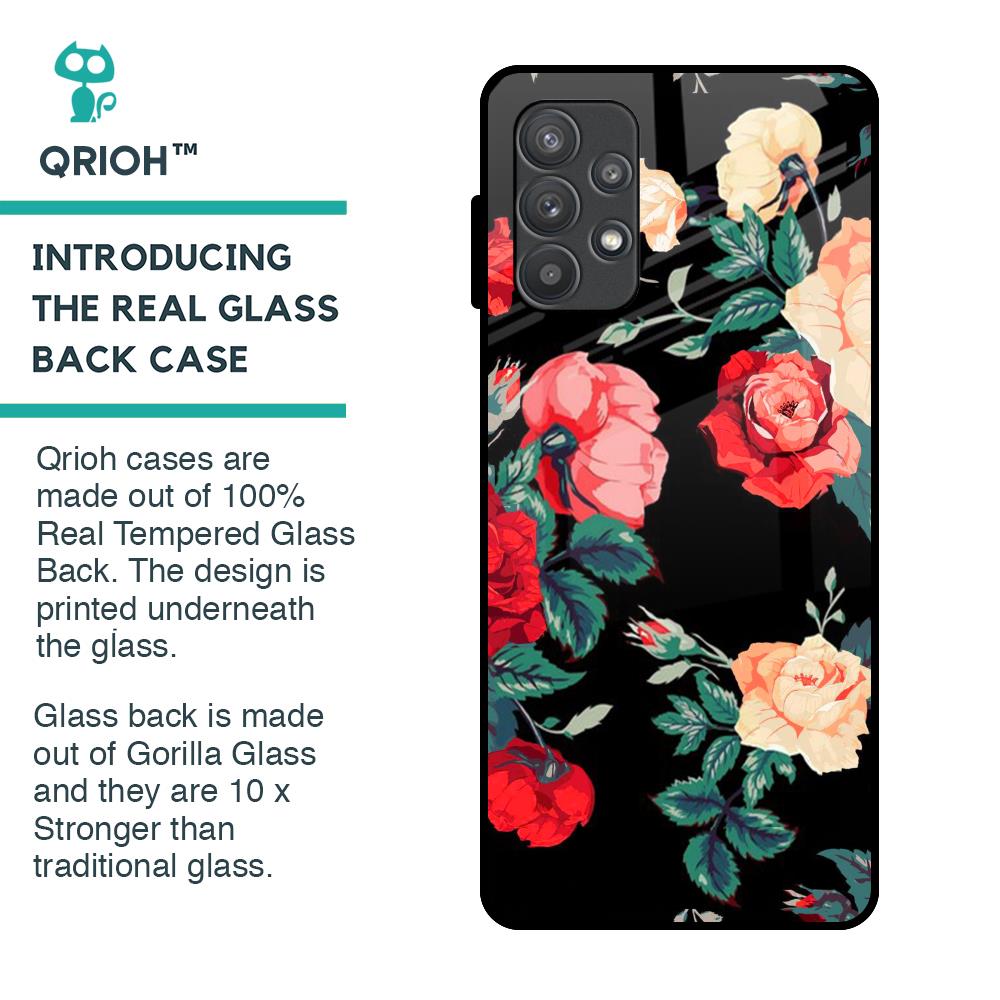 Floral Bunch Glass Case For Samsung Galaxy A52s 5G