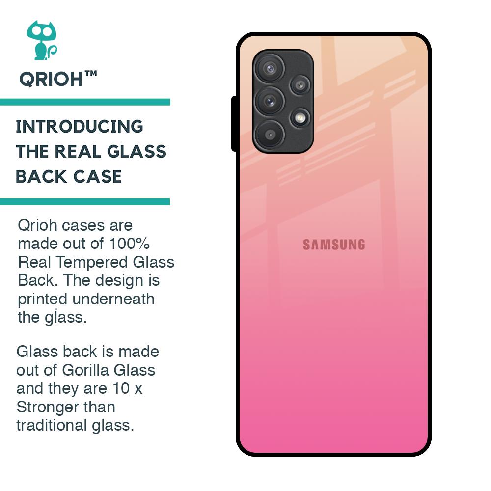 Pastel Pink Gradient Glass Case For Samsung Galaxy A52s 5G