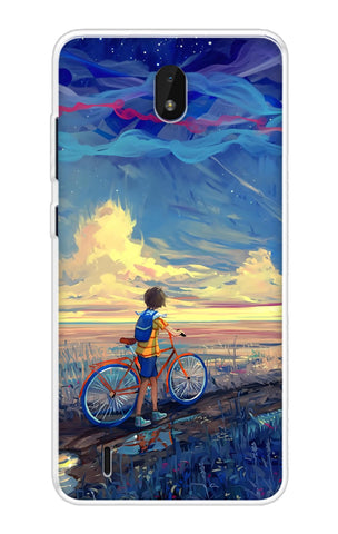 Riding Bicycle to Dreamland Nokia C01 Plus Back Cover