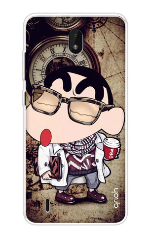 Nerdy Shinchan Nokia C01 Plus Back Cover