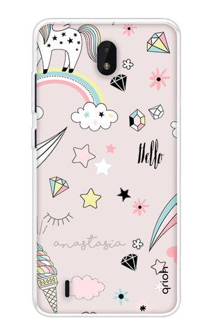 Unicorn Doodle Nokia C01 Plus Back Cover