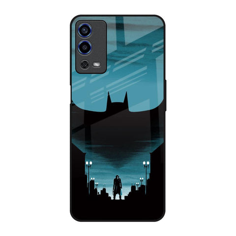 Cyan Bat Oppo A55 Glass Back Cover Online