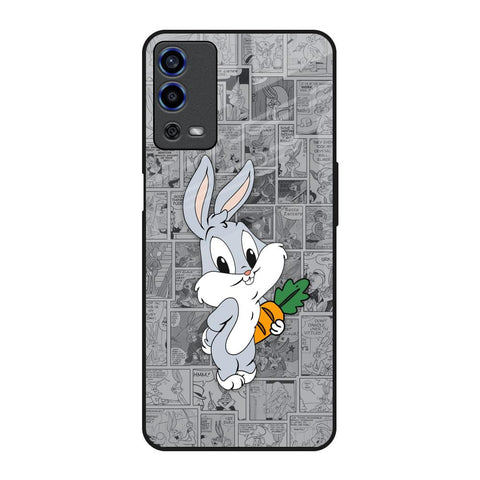 Cute Baby Bunny Oppo A55 Glass Back Cover Online