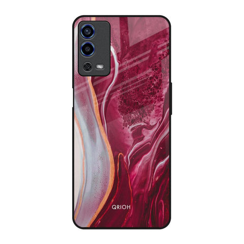Crimson Ruby Oppo A55 Glass Back Cover Online