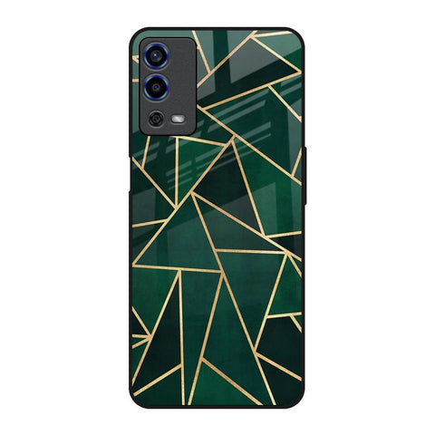 Abstract Green Oppo A55 Glass Back Cover Online