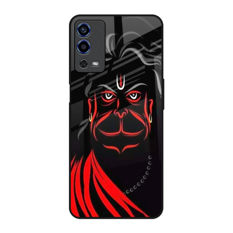 Lord Hanuman Oppo A55 Glass Back Cover Online