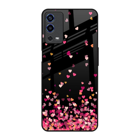 Heart Rain Fall Oppo A55 Glass Back Cover Online
