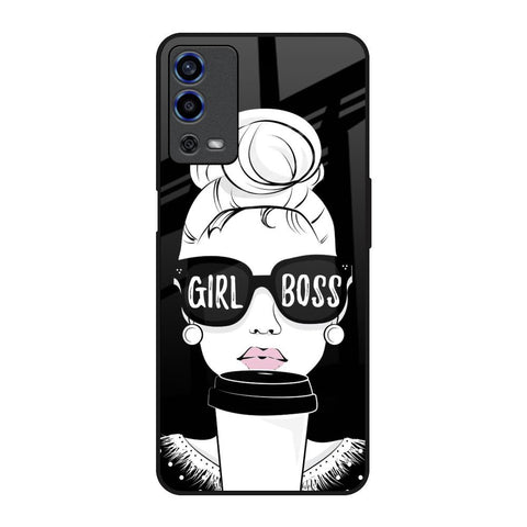 Girl Boss Oppo A55 Glass Back Cover Online