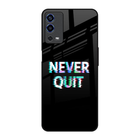 Never Quit Oppo A55 Glass Back Cover Online