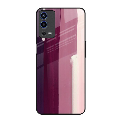 Brush Stroke Art Oppo A55 Glass Back Cover Online