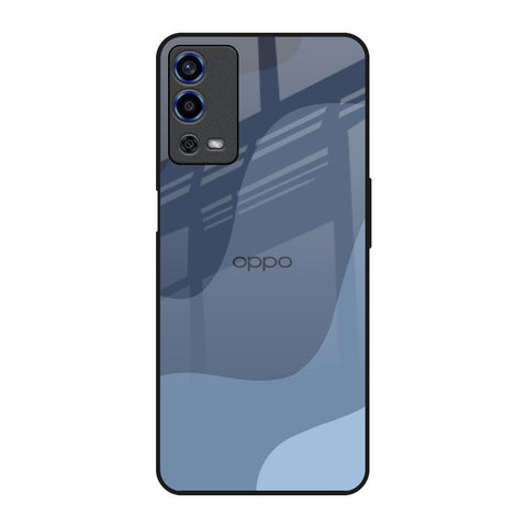 Navy Blue Ombre Oppo A55 Glass Back Cover Online