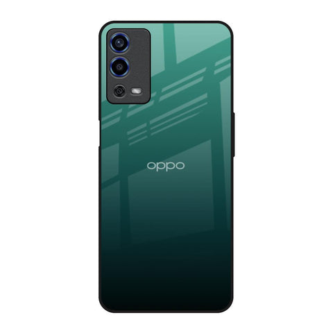 Palm Green Oppo A55 Glass Back Cover Online