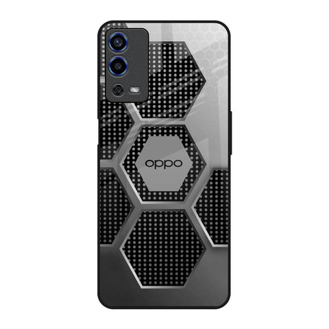 Hexagon Style Oppo A55 Glass Back Cover Online