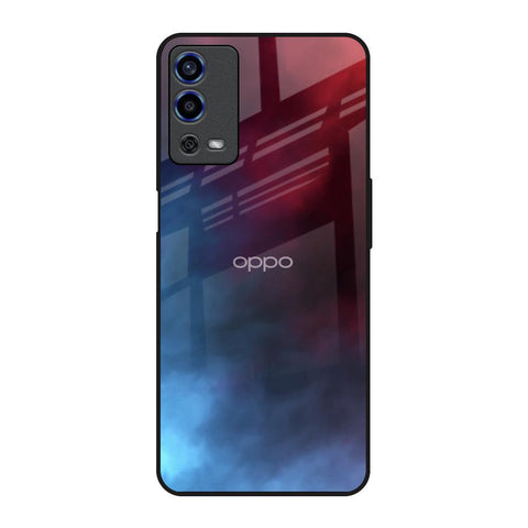 Smokey Watercolor Oppo A55 Glass Back Cover Online