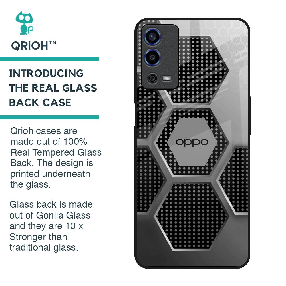 Hexagon Style Glass Case For Oppo A55