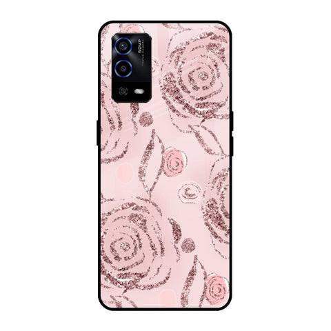 Shimmer Roses Oppo A55 Glass Cases & Covers Online