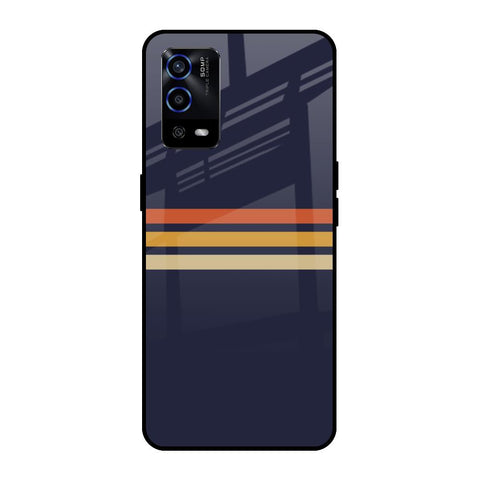 Tricolor Stripes Oppo A55 Glass Cases & Covers Online
