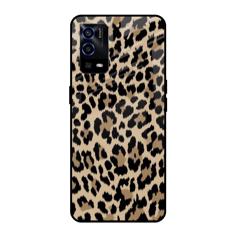 Leopard Seamless Oppo A55 Glass Cases & Covers Online