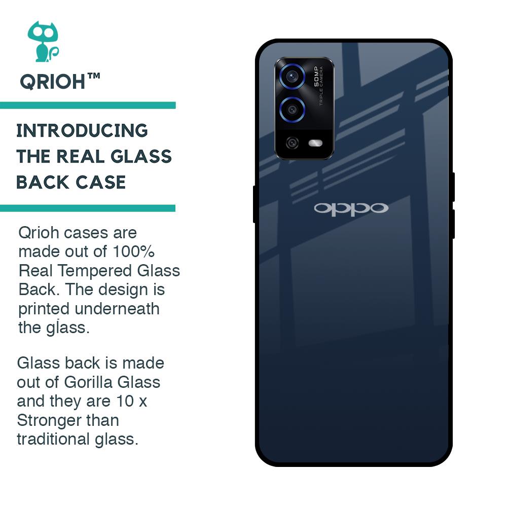 Overshadow Blue Glass Case For Oppo A55
