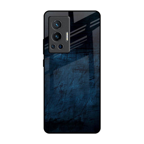 Dark Blue Grunge Vivo X70 Pro Glass Back Cover Online
