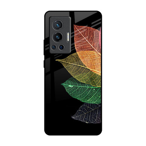Colorful Leaves Vivo X70 Pro Glass Back Cover Online