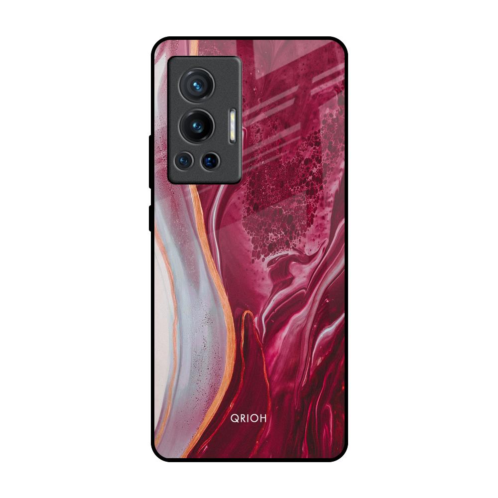 Crimson Ruby Vivo X70 Pro Glass Back Cover Online