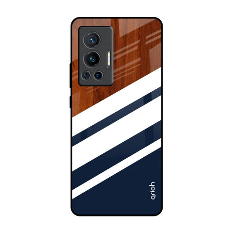 Bold Stripes Vivo X70 Pro Glass Back Cover Online