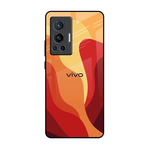 Magma Color Pattern Vivo X70 Pro Glass Back Cover Online