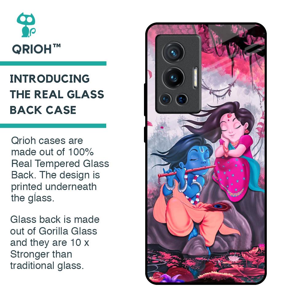 Radha Krishna Art Glass Case for Vivo X70 Pro
