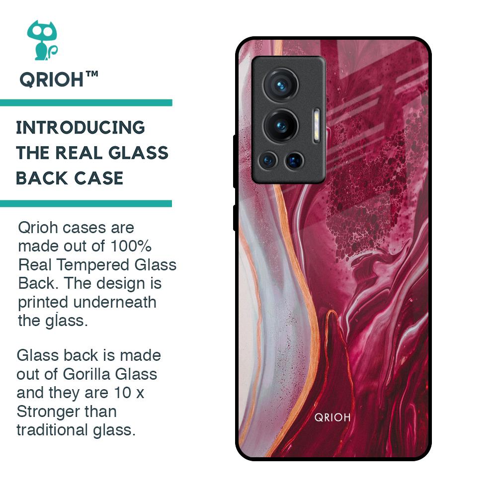 Crimson Ruby Glass Case for Vivo X70 Pro