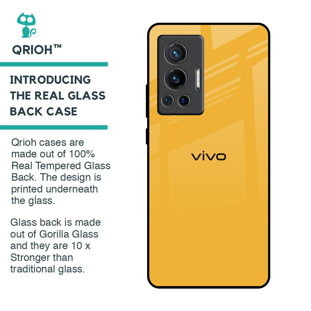 Fluorescent Yellow Glass case for Vivo X70 Pro