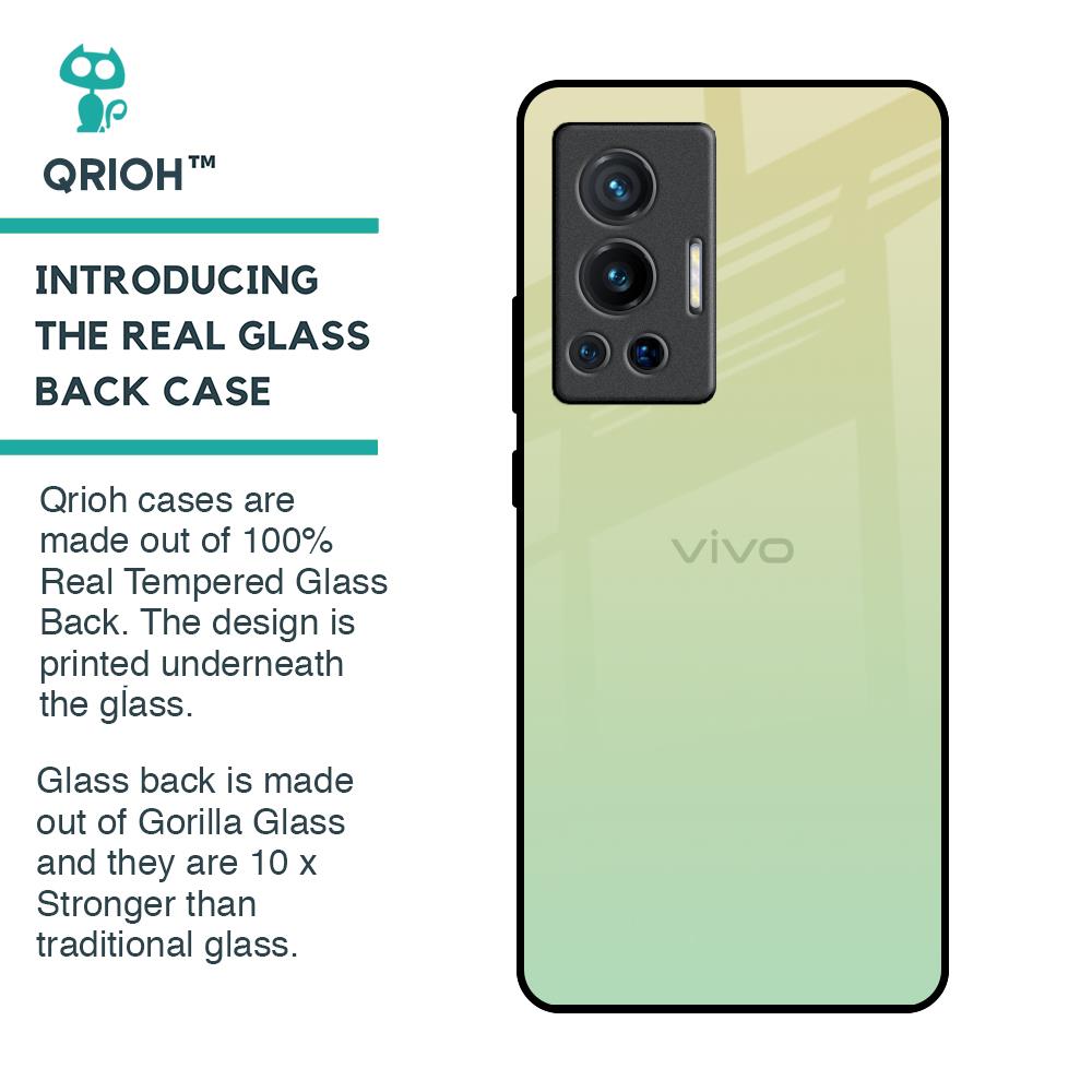 Mint Green Gradient Glass Case for Vivo X70 Pro