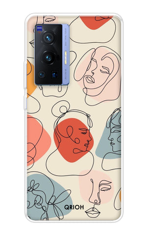 Abstract Faces Vivo X70 Pro Back Cover