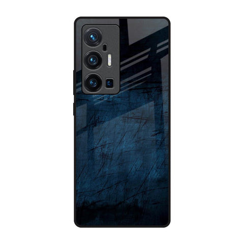 Dark Blue Grunge Vivo X70 Pro Plus Glass Back Cover Online