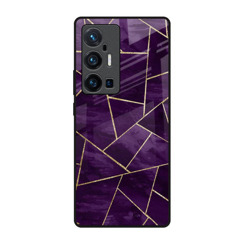 Geometric Purple Vivo X70 Pro Plus Glass Back Cover Online