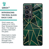 Abstract Green Glass Case For Vivo X70 Pro Plus