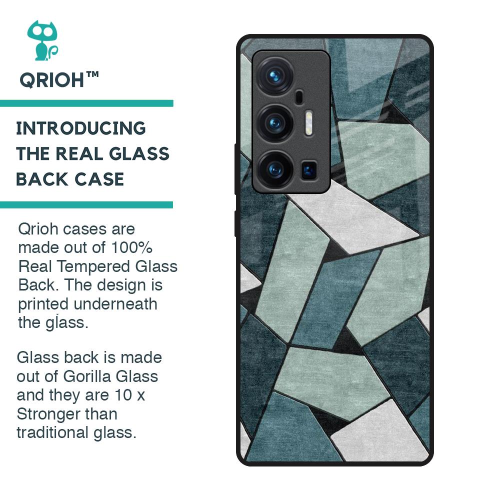Abstact Tiles Glass Case for Vivo X70 Pro Plus