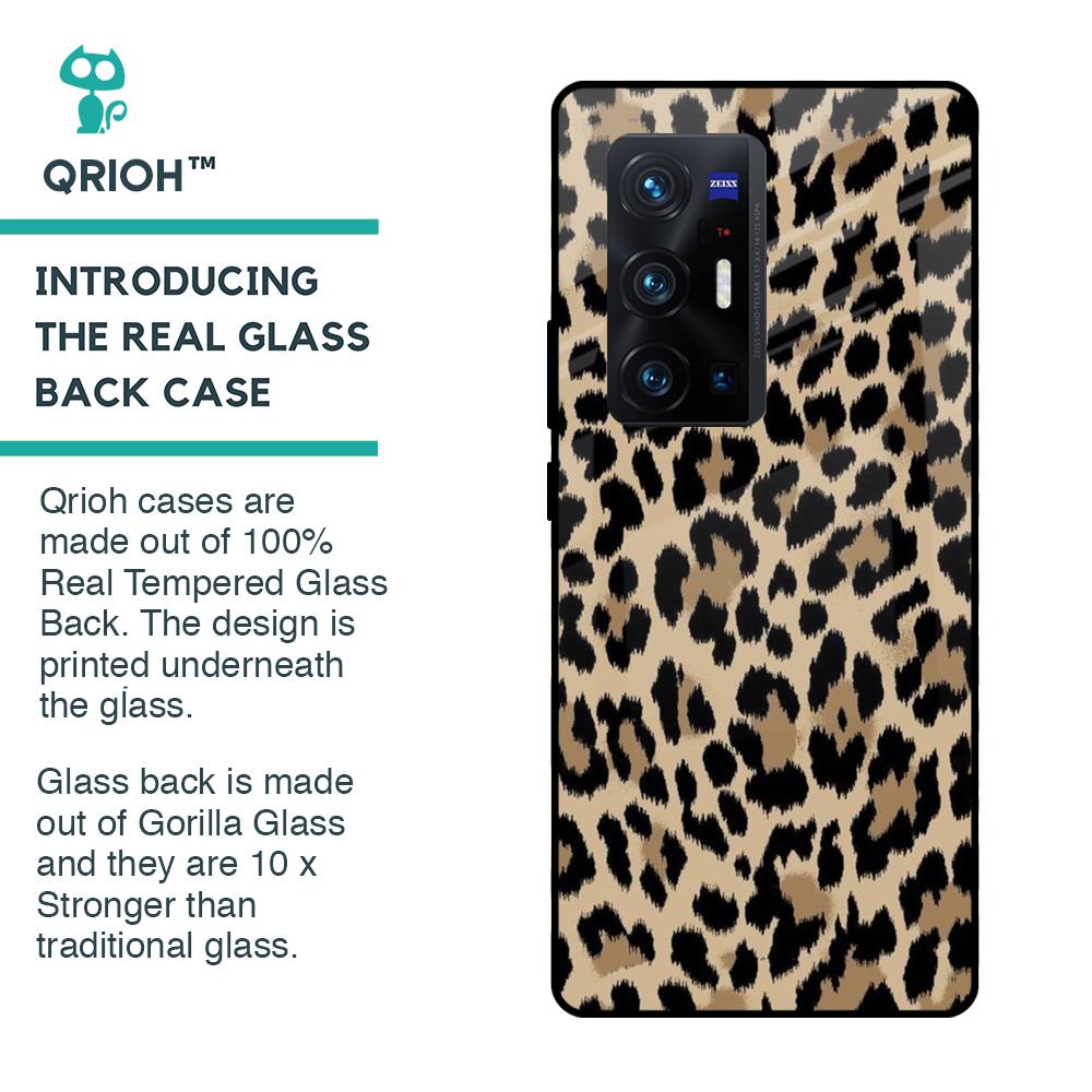 Leopard Seamless Glass Case For Vivo X70 Pro Plus