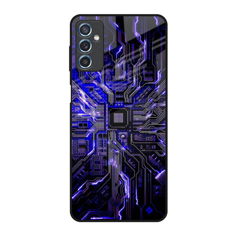 Techno Color Pattern Samsung Galaxy M52 5G Glass Back Cover Online