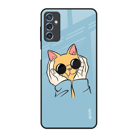 Adorable Cute Kitty Samsung Galaxy M52 5G Glass Back Cover Online