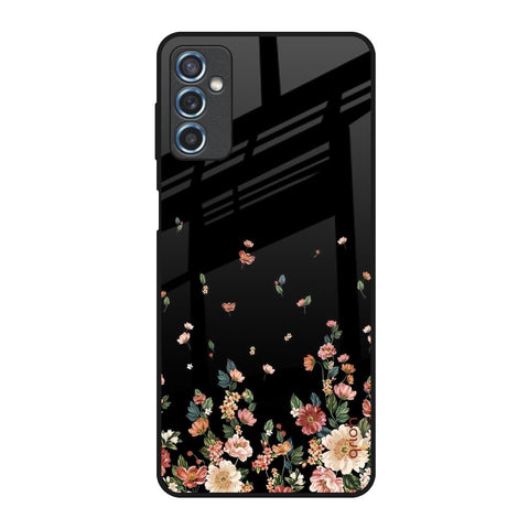 Floating Floral Print Samsung Galaxy M52 5G Glass Back Cover Online