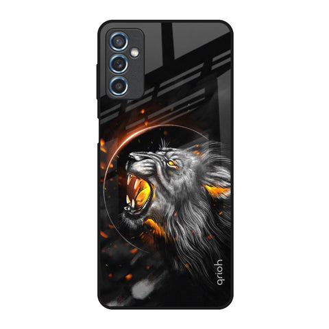 Aggressive Lion Samsung Galaxy M52 5G Glass Back Cover Online