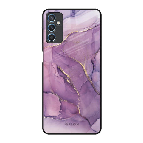 Purple Gold Marble Samsung Galaxy M52 5G Glass Back Cover Online