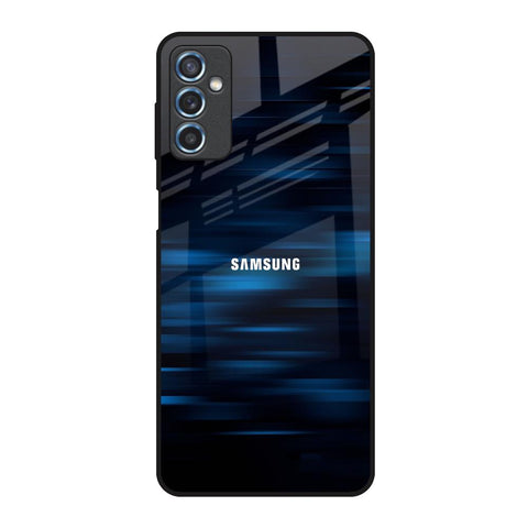 Blue Rough Abstract Samsung Galaxy M52 5G Glass Back Cover Online