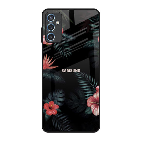 Tropical Art Flower Samsung Galaxy M52 5G Glass Back Cover Online