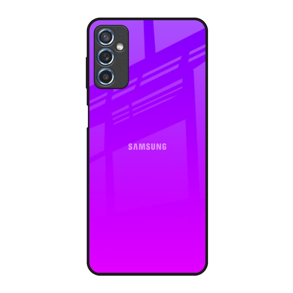 Purple Pink Samsung Galaxy M52 5G Glass Back Cover Online