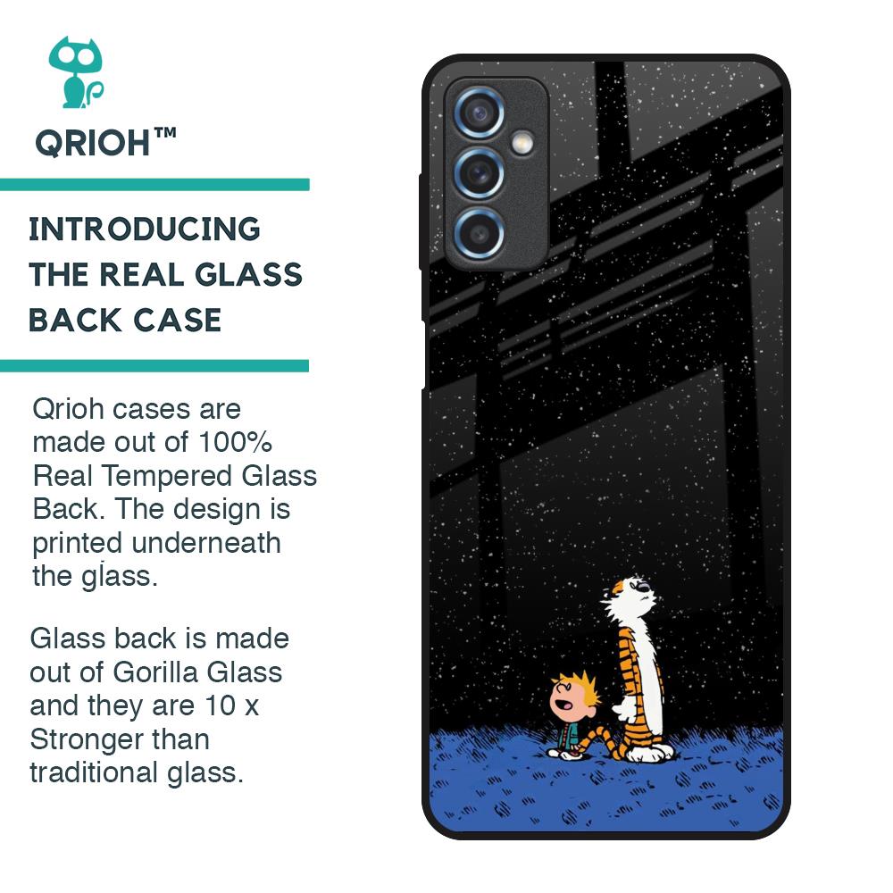 Night Sky Star Glass Case for Samsung Galaxy M52 5G