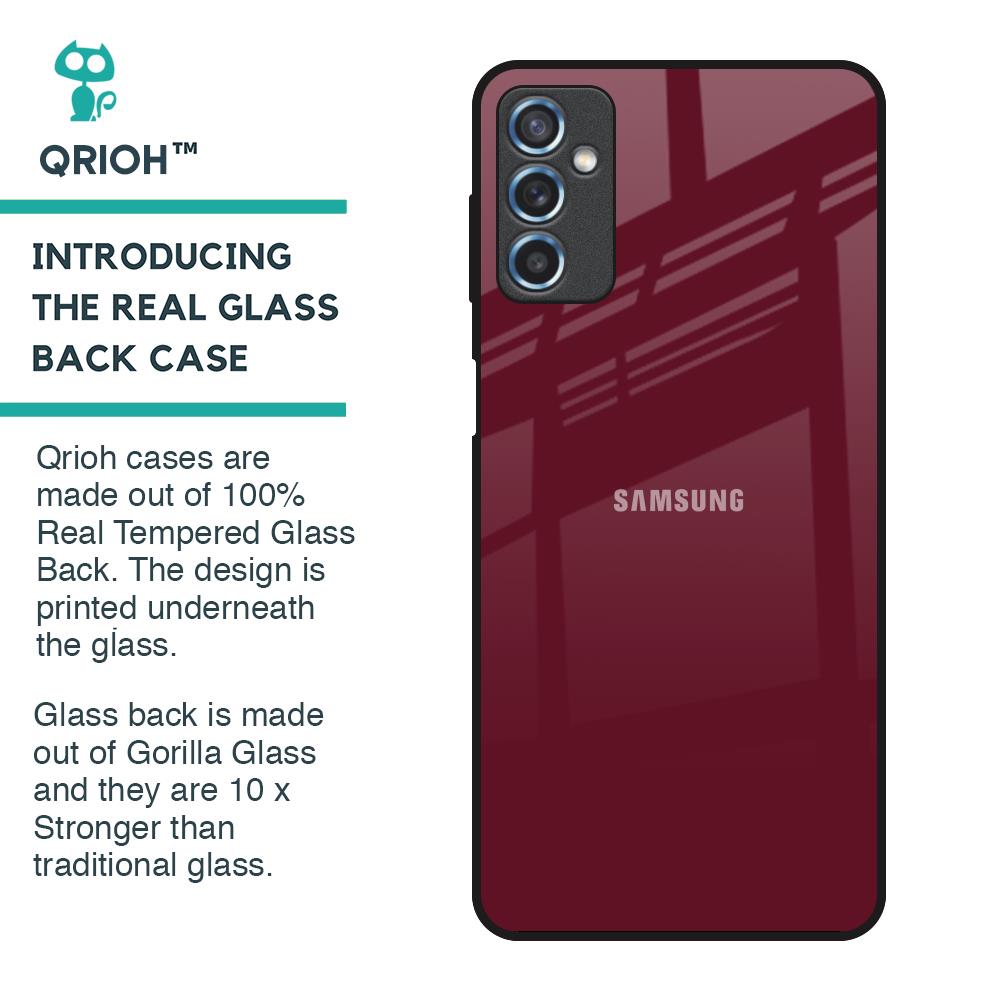 Classic Burgundy Glass Case for Samsung Galaxy M52 5G