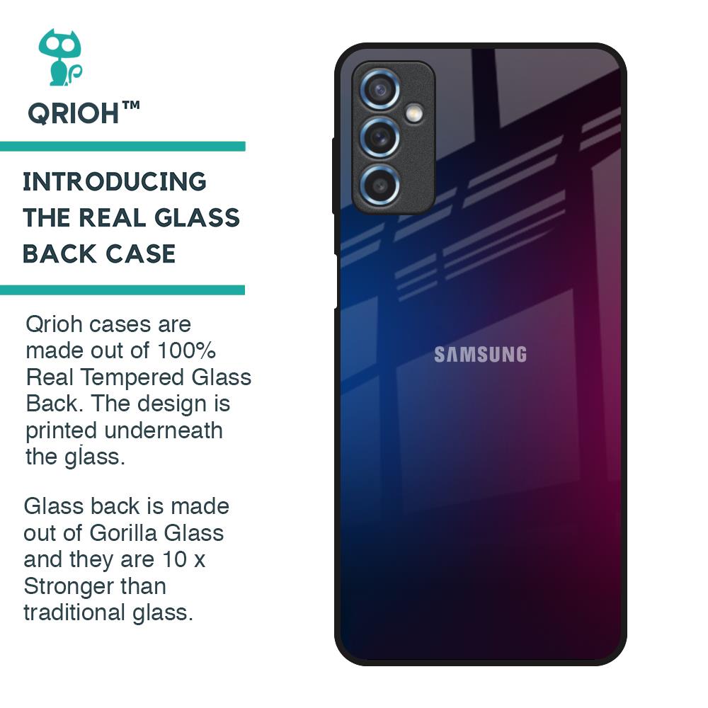 Mix Gradient Shade Glass Case For Samsung Galaxy M52 5G